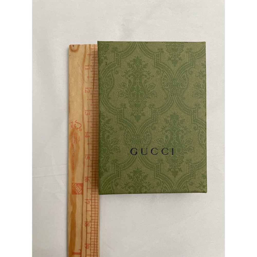 Gucci Gift Box Green Brocade Designer Luxury 6.5 x 4.5 x 1 - Picture 11 of 12